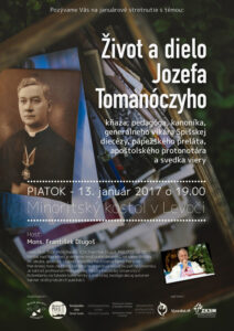 13.1.2017 – Mons. prof. František Dlugoš – Život a dielo Jozefa Tomanóczyho
