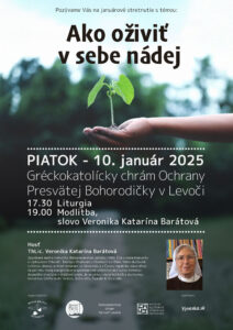 10.1.2025 – Veronika Katarína Barátová – Ako oživiť v sebe nádej